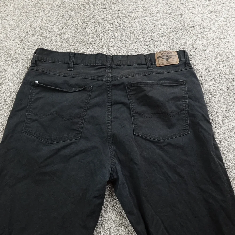 Wrangler Jeans Mens 38X32 Dark Black Denim Pants Straight Cowboy Western‎ Grunge